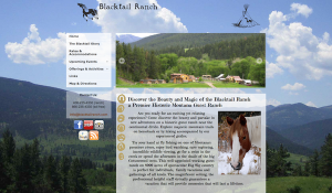 blacktailranch.com dude ranch web design before redesign by InsideOut Solutions