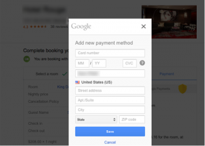 Google Hotel Finder direct booking step 3