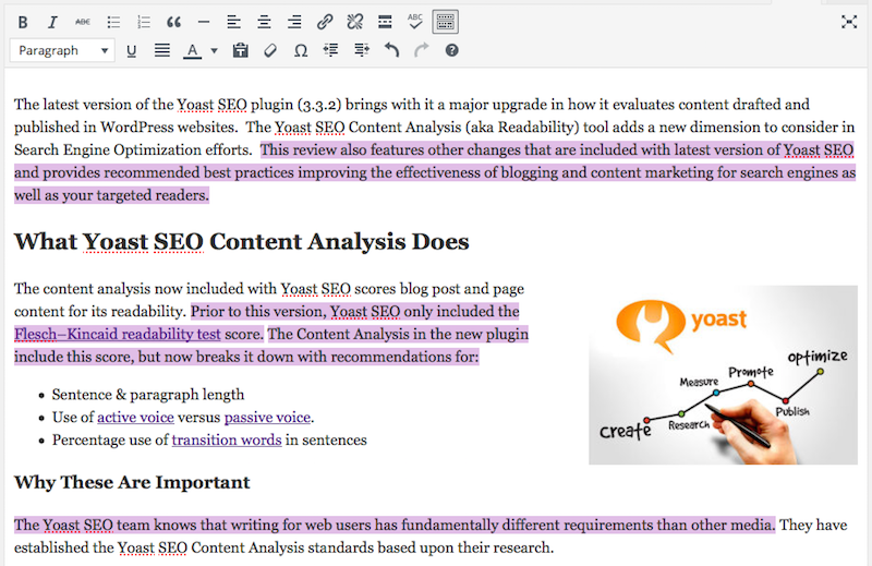blog post - content editor - transitions highlighted