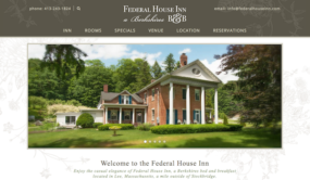 Federal House Inn website - layout