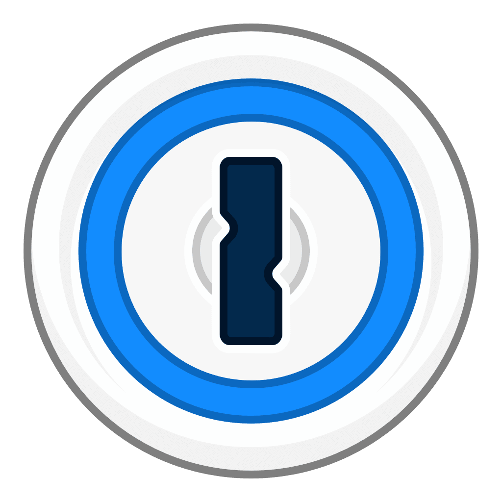1Password logo featuring a keyhole