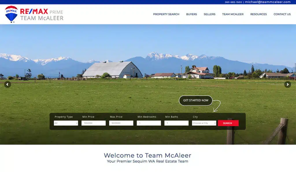 Sequim Realty website home page