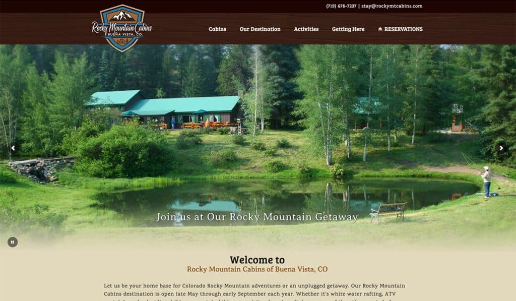 Rocky Mountain Cabins Of Buena Vista, CO website home page