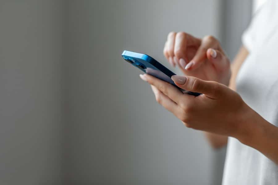 Close-up of person using a smartphone