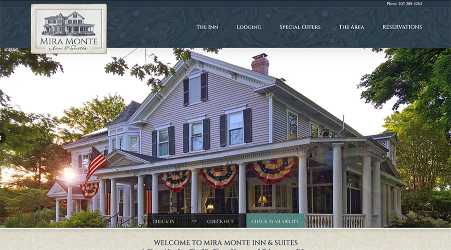 Mira Monte website homepage